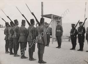 Soldiers of "C" Company changing guard with Egypti