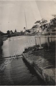 The moat at Fort St George. 1st Battalion, The Glo