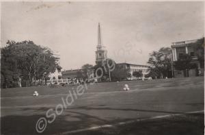 St Mary's Church viewed from across the parade gro