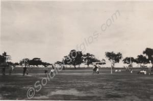 Football match on the island at Fort St George. 1s