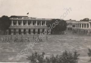 Beating Retreat at Fort St George. 1st Battalion,