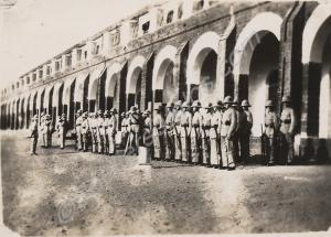 Preparing to mount guard. 1st Battalion, The Glouc