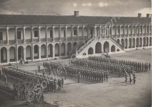 Parade. Marching off the Colours after inspection