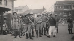 Soldiers on riot duty. 1st Battalion, The Gloucest