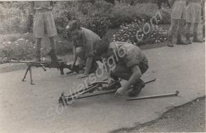 Bren gun training.  1st Battalion, The Gloucesters