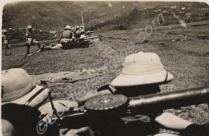 Training with Lewis machine guns. 1st Battalion, T