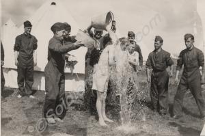 Mock punishment with buckets of water. Gloucesters