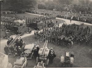 Parade involving Home Guard, A.T.S., fire tenders,