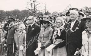 Mayor and Mayoress of Gloucester watching a Parade