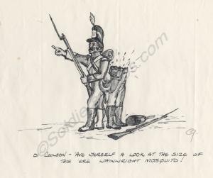 Cartoon of Privates Crawford and Coulson of the 61