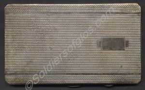 cigarette case (J.G. Ltd EPNS) presented to Sergea