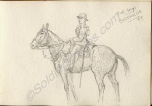 Sketch of a British cavalryman "Scots Greys. BELEN