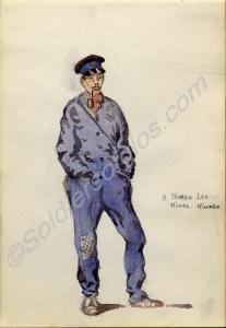 "A Noeux les Mines miner ." 1918. Work by Major To