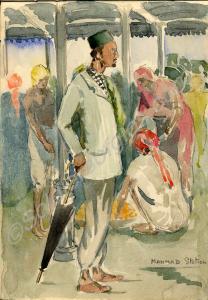 "Manmad Station." 1919. Work by Major Tom Barnard