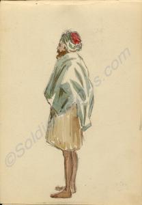 Painting of a man 1919. Work by Major Tom Barnard