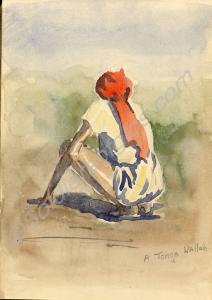 "A Tonga Wallah." 1919. Work by Major Tom Barnard