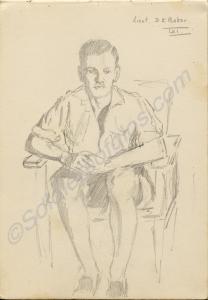 "Lieutenant D. E. Baker." 1920. Work by Major Tom