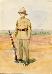 A lance Corporal on guard. 1920. Work by Major Tom