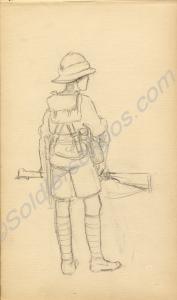 Sketch of a soldier of the Gloucestershire Regimen