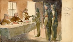 "Court Martial." 1921. Work by Major Tom Barnard d