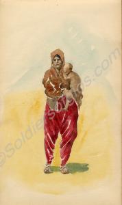 Painting of a woman and child. 1921. Work by Major