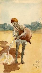 A Painting of a man. 1921. Work by Major Tom Barna