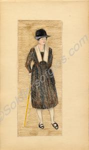 Sketch of a woman. 1921. Work by Major Tom Barnard