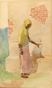 Painting of a woman. 1921. Work by Major Tom Barna