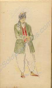Sketch of a man. 1921. Work by Major Tom Barnard d