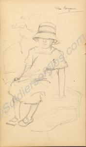 "Pam Bryans". 1922. Work by Major Tom Barnard duri