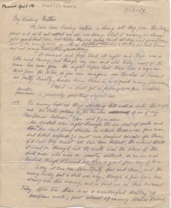 Letter home from Salonika. Lieutenant-Colonel Fran