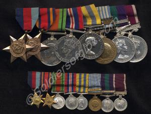 Group of eight medals; 1939-1945 Star, France and