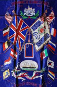 Two embroidered Silks (as new). (1) In Remembrance