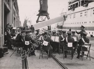 Gloucestershire Regiment Band playing for 1st Batt