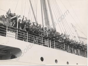 1st Battalion sailing on troopship Empire Windrus