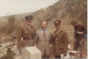 Officers visiting the British Cemetry in Korea. 19