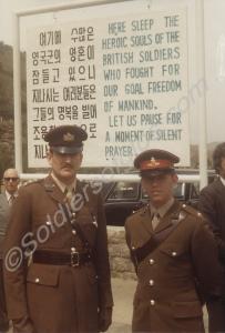 Officers visiting the British Cemetry in Korea. 19