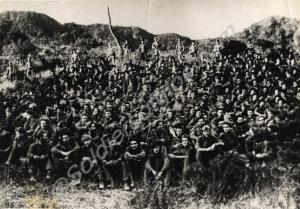 Gloster P.O.W.'s photographed on the march from th