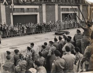 150 ex-P.O.W.'s arriving in Southampton on board t