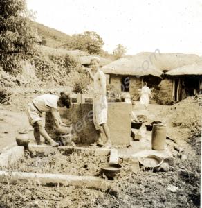 Village Scene, Korea. 1950-1953.