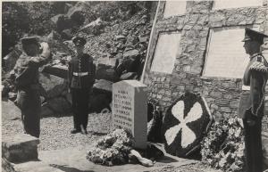 General White at Glosters Memorial. Korea.
