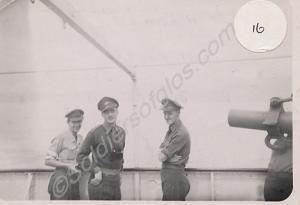 Group of officers on board ship. Allan Norrish, Pa