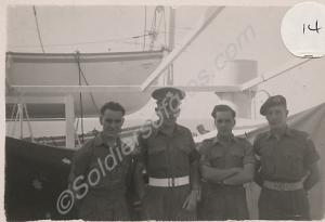 Group of sergeants including Hills and Pegler on b