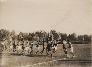 Rugby match. 1st Battalion, The Gloucestershire Re