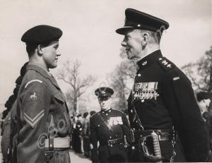 Inspection by Lieutenant-Colonel J. P. Carne, V.C.