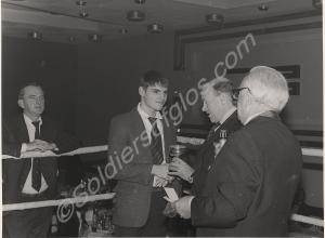 Gen Sir Anthony Farrar-Hockley. Giving prize at a