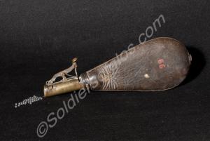 Sykes shot flask, with shot,  for shot gun. Marked