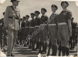 Inspection. The Gloucestershire Regiment. Kenya, 1