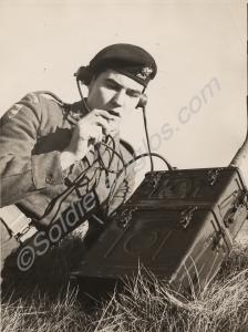 Radio operator with an A31 set. Gloucestershire Re