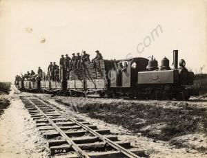 Royal Engineers working party taking stores to tr
